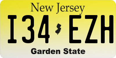 NJ license plate I34EZH