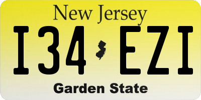 NJ license plate I34EZI