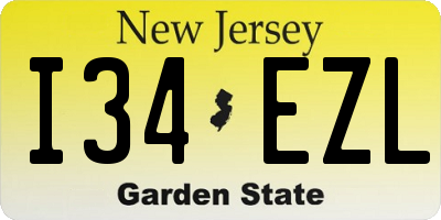 NJ license plate I34EZL