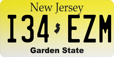 NJ license plate I34EZM