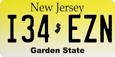 NJ license plate I34EZN