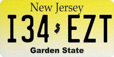 NJ license plate I34EZT