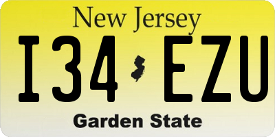 NJ license plate I34EZU
