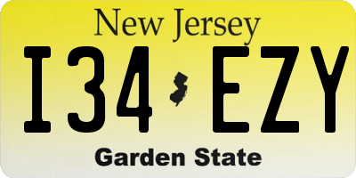 NJ license plate I34EZY