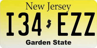 NJ license plate I34EZZ