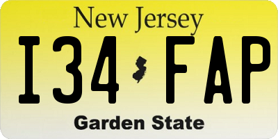 NJ license plate I34FAP