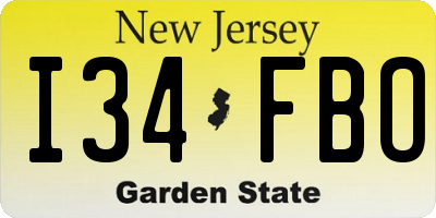 NJ license plate I34FBO