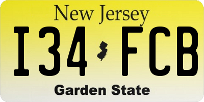 NJ license plate I34FCB