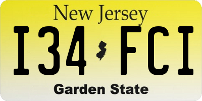 NJ license plate I34FCI