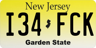 NJ license plate I34FCK