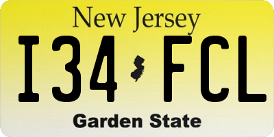 NJ license plate I34FCL