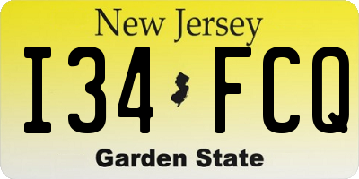 NJ license plate I34FCQ