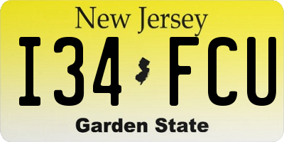 NJ license plate I34FCU