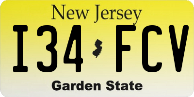 NJ license plate I34FCV
