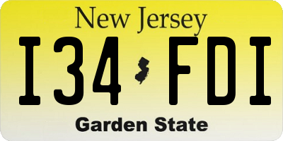 NJ license plate I34FDI