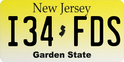 NJ license plate I34FDS