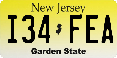 NJ license plate I34FEA