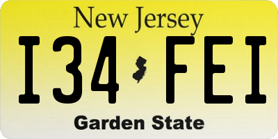 NJ license plate I34FEI