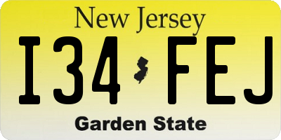 NJ license plate I34FEJ