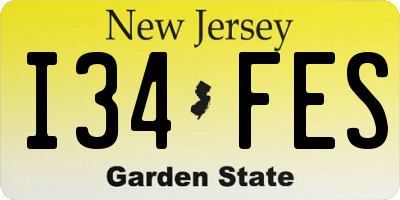 NJ license plate I34FES