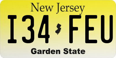 NJ license plate I34FEU