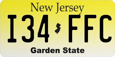 NJ license plate I34FFC