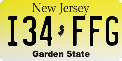 NJ license plate I34FFG