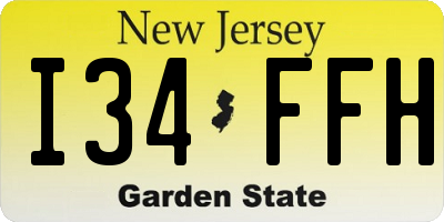 NJ license plate I34FFH