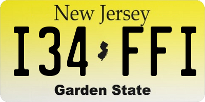 NJ license plate I34FFI