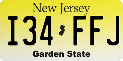 NJ license plate I34FFJ