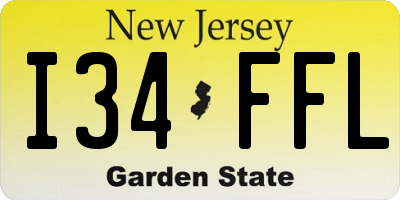 NJ license plate I34FFL