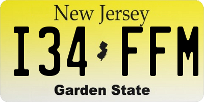 NJ license plate I34FFM