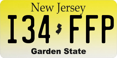 NJ license plate I34FFP