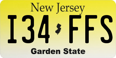 NJ license plate I34FFS