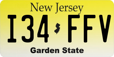 NJ license plate I34FFV