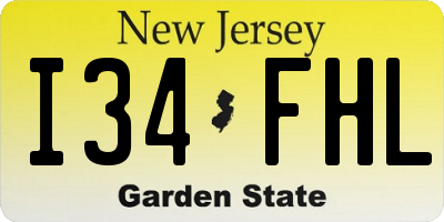 NJ license plate I34FHL