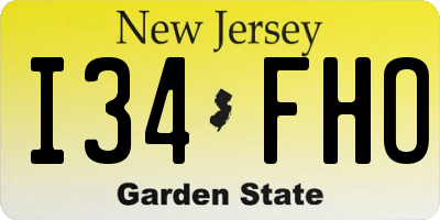 NJ license plate I34FHO