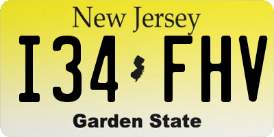 NJ license plate I34FHV