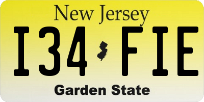 NJ license plate I34FIE