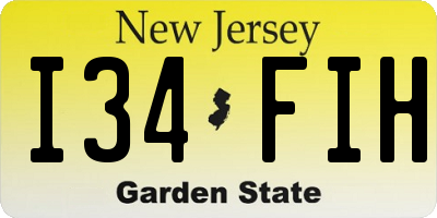 NJ license plate I34FIH