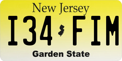NJ license plate I34FIM