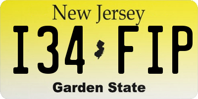 NJ license plate I34FIP
