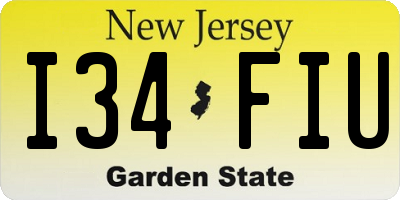 NJ license plate I34FIU