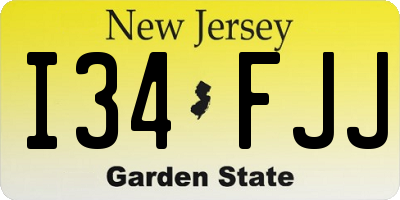 NJ license plate I34FJJ