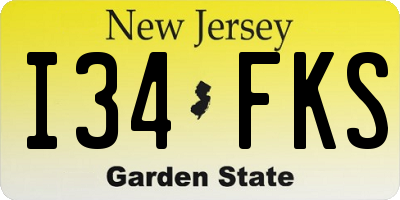 NJ license plate I34FKS