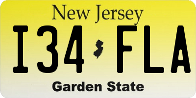 NJ license plate I34FLA