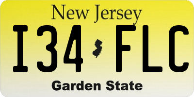 NJ license plate I34FLC