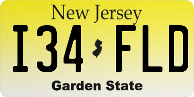 NJ license plate I34FLD