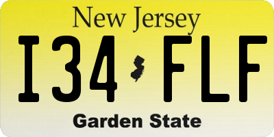 NJ license plate I34FLF