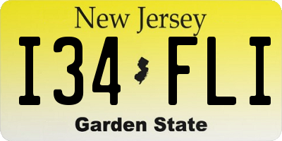 NJ license plate I34FLI